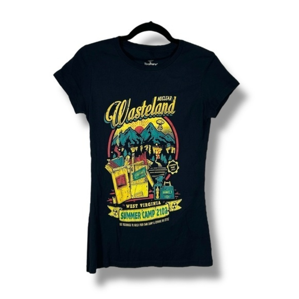 Teefury Retro Style Camp Allover Graphic Slim Fit Tshirt Size Large - “Cathy”